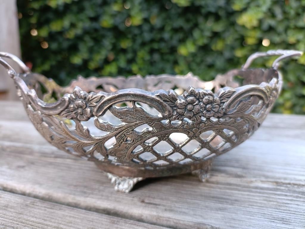 Verzilverd bonbonschaaltje - D Gero 90, Ophalen of Verzenden, Zilver