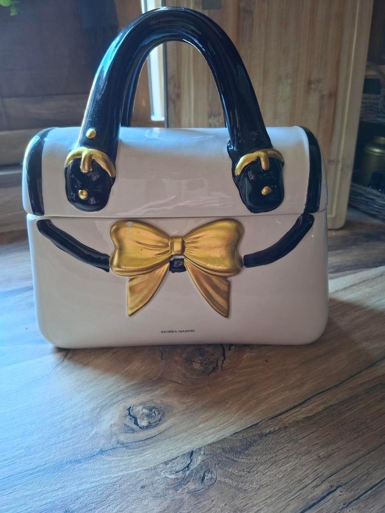 Riviera Maison sier tas met opbergruimte, Huis en Inrichting, Ophalen, Gebruikt