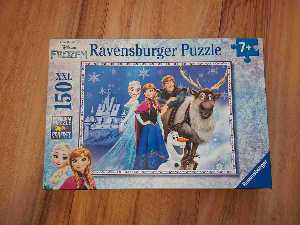 Frozen kinderpuzzel, 150 stukjes, Ophalen of Verzenden, Meer dan 50 stukjes, Zo goed als nieuw, 6 jaar of ouder