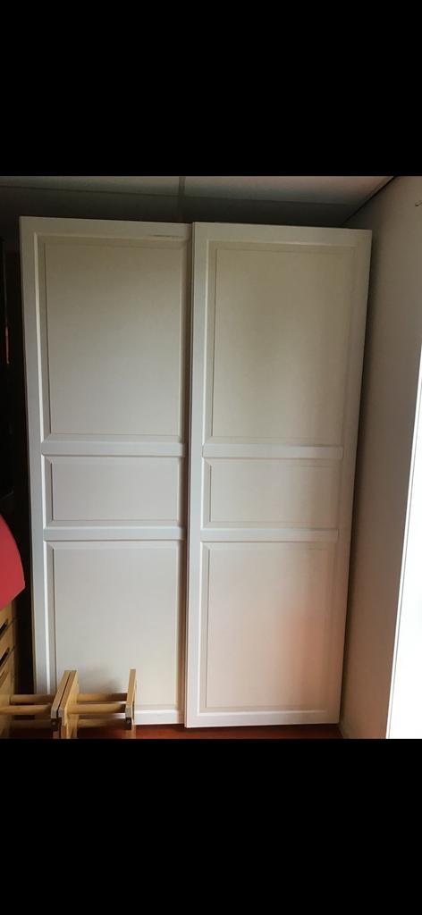 IKEA PAX kast 150 breed schuifdeuren wit, Huis en Inrichting, Kasten | Kledingkasten, 200 cm of meer, 50 tot 75 cm, Ophalen