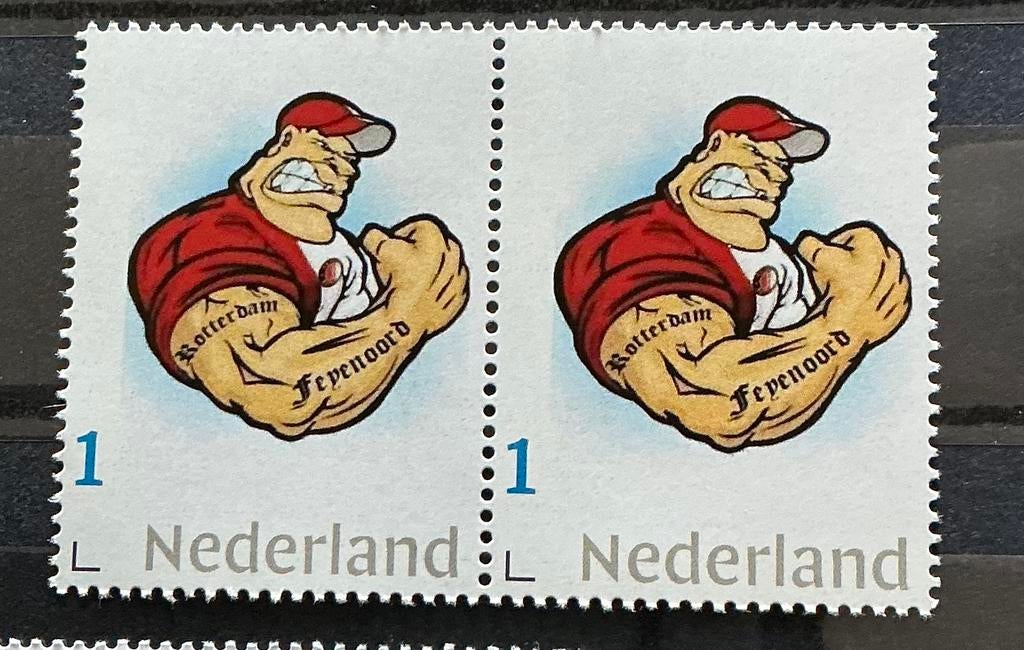 PERSOONLIJKE POSTZEGEL FEYENOORD ROTTERDAN DUO, Postzegels en Munten, Postzegels | Nederland, Ophalen of Verzenden, Postfris
