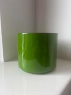 Retro groene bloempot Adco, Tuin en Terras, Bloempotten, Rond, Ophalen of Verzenden, Zo goed als nieuw, Aardewerk
