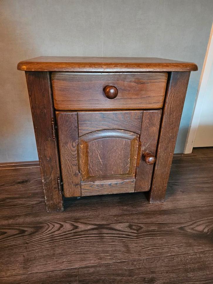 Antiek eiken nachtkastje - Zware kwaliteit, Antiek en Kunst, Antiek | Overige Antiek, Ophalen