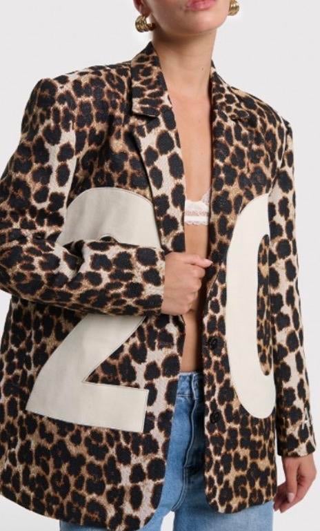 Alix the label blazer luipaardprint maat XS/S, Bruin, Nieuw, Ophalen of Verzenden, Jasje