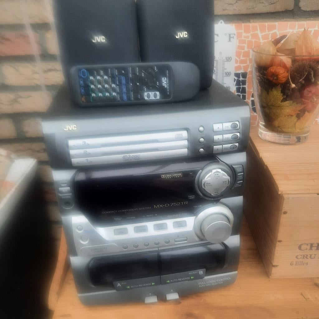 JVC Muziektoren met CD-speler, Cassettedeck en Speakers, Ophalen, Gebruikt, Cassettedeck, JVC