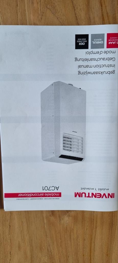 Mobiele airco- Inventum (nieuw), Witgoed en Apparatuur, Airco's, Ophalen, Minder dan 60 m³, Nieuw, 3 snelheden of meer