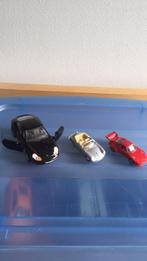 3 Porsches zwart,rood en grijs Welly, Ophalen, Zo goed als nieuw