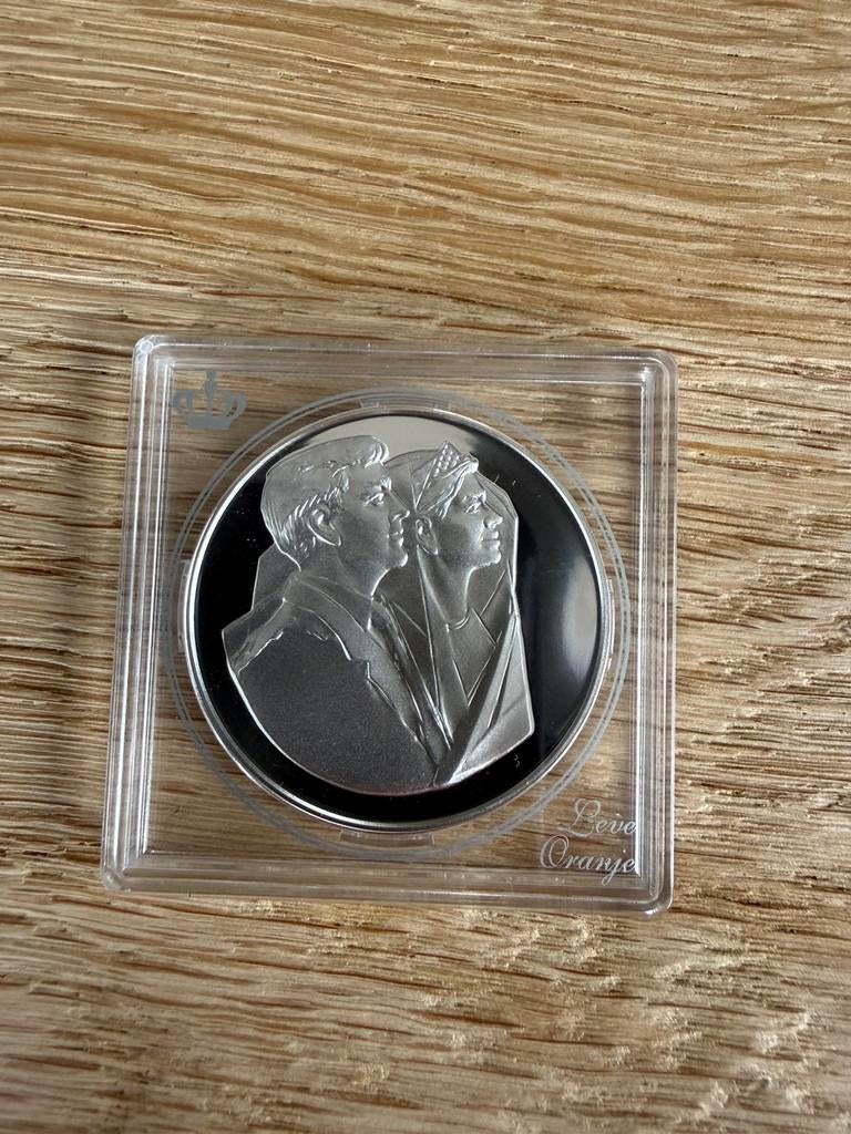 Huwelijksmunt 2002, Postzegels en Munten, Penningen en Medailles, Ophalen of Verzenden, Overige materialen