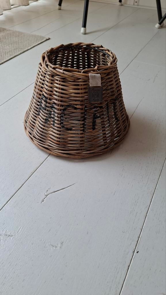 Rivièra Maison Rattan Lampenkapje 25x13, Huis en Inrichting, Lampen | Lampenkappen, Ophalen of Verzenden, Zo goed als nieuw, Rond