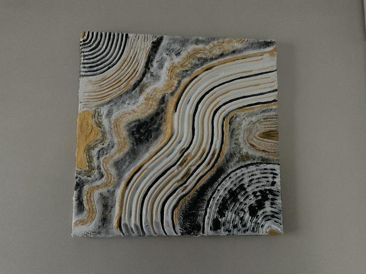 Nieuwe unieke wanddecoratie(39x39cm) Handgemaakt., Antiek en Kunst, Kunst | Schilderijen | Abstract, Ophalen of Verzenden