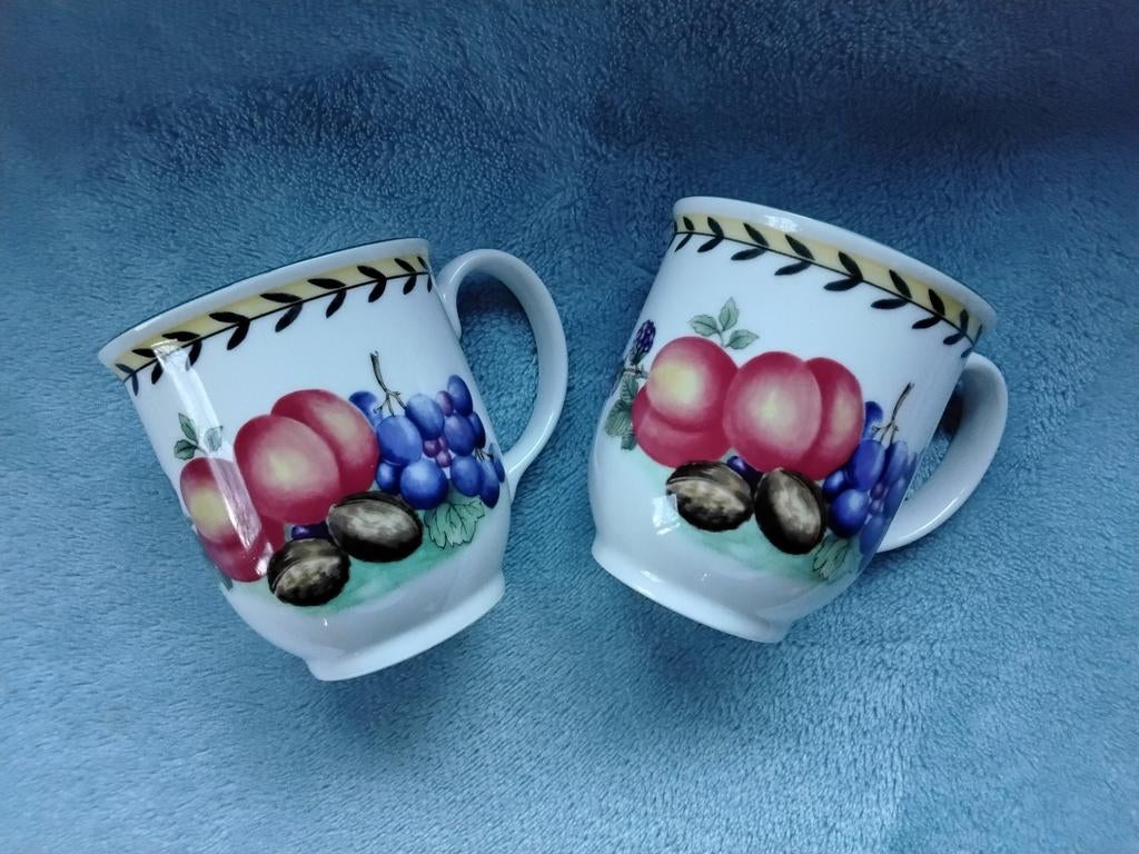 2 Jumbo Bekers Villeroy & Boch French Garden Fleurence, Huis en Inrichting, Keuken | Servies, Verzenden, Zo goed als nieuw, Overige stijlen