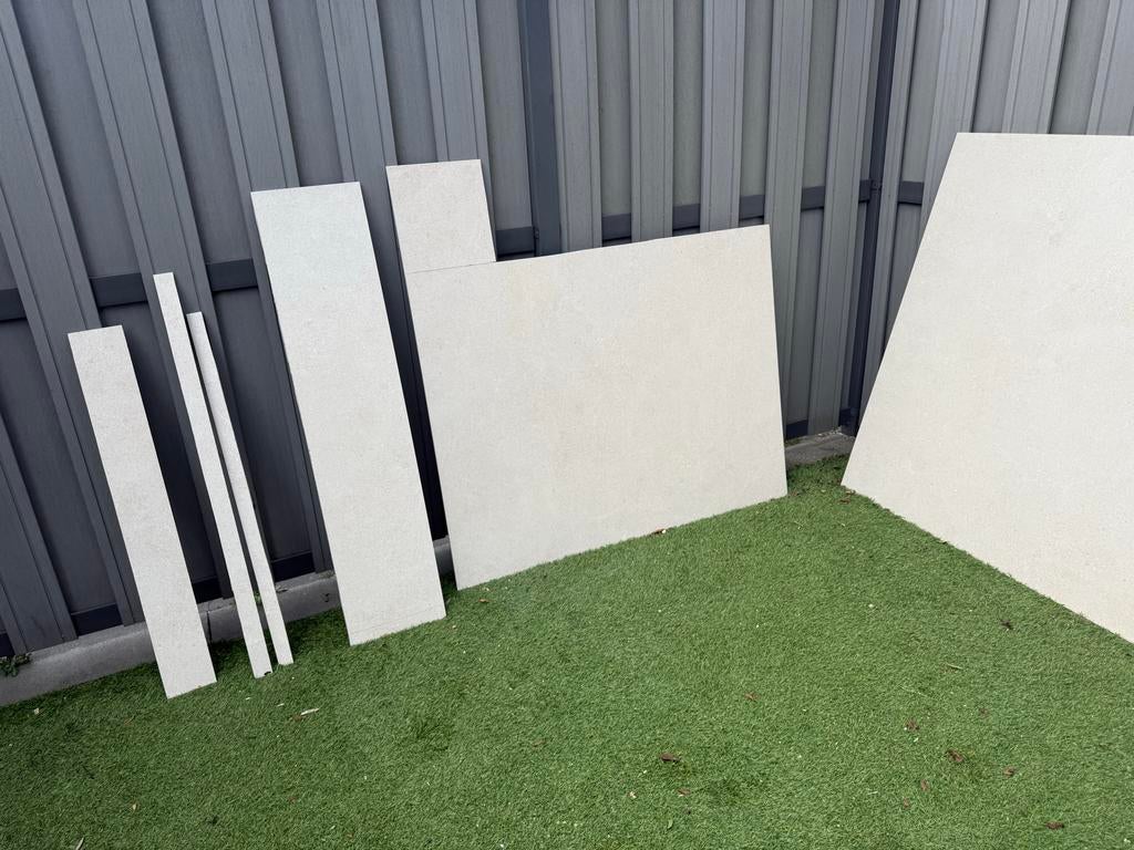 Badkamer/Toilet Beige Padova Bone Betonlook Tegels 120x120, Doe-het-zelf en Verbouw, Tegels, Ophalen, 60 cm of meer, Nieuw, Minder dan 5 m²