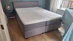 Tweepersoons Karlsson boxspring bed met topper 210x60 cm, Ophalen, Gebruikt, 210 cm, Tweepersoons