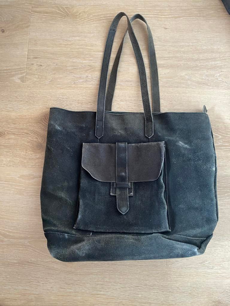 Manfield schoudertas, Ophalen of Verzenden, Gebruikt, Zwart, Handtas