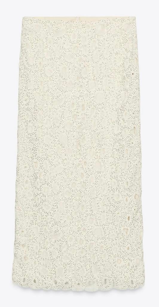 Viral zara rok - overal uitverkocht. Bezaaid met kralen, Wit, Maat 42/44 (L), Nieuw, Ophalen of Verzenden