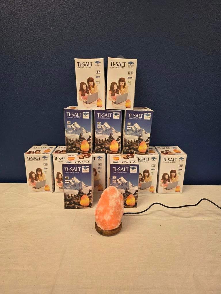13x LED Zoutlamp Ti Salt - Ontspannende Sfeer voor PC, Ophalen of Verzenden, Nieuw, Himalaya, Rustiek, Sfeervol
