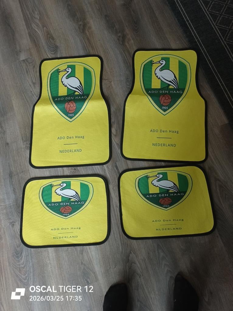 ADO Den Haag automatten set - 4 stuks nieuw, Ophalen of Verzenden, Gebruikt
