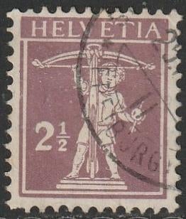 Zwitserland 1915 136 Tell-knaap 2,5c,  Gest, Ophalen of Verzenden