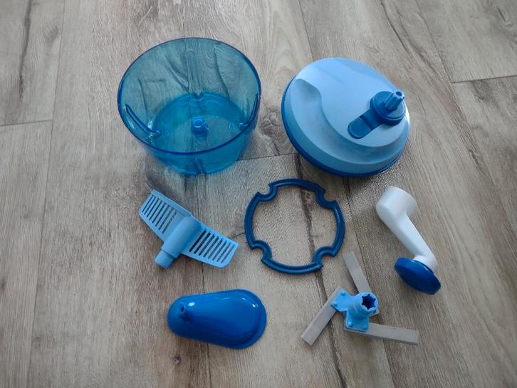 Prachtige blauwe Tupperware Quickchef, als nieuw! Snijder., Huis en Inrichting, Keuken | Tupperware, Zo goed als nieuw, Overige typen