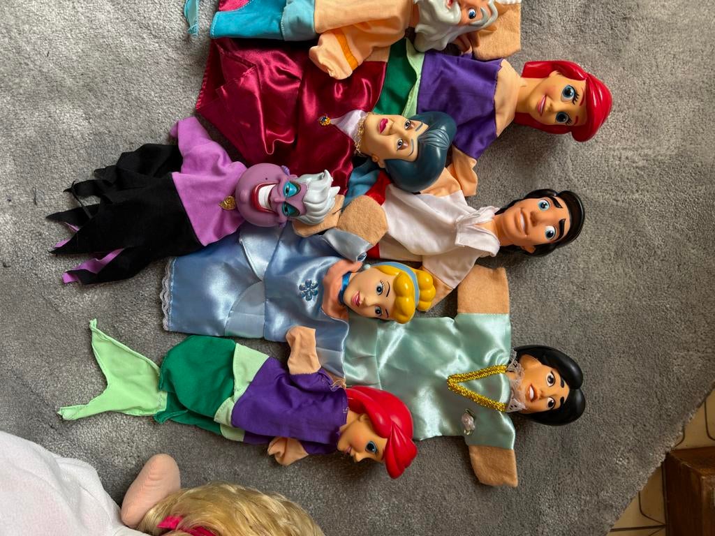 Disney prinsessen handpoppen set, Ophalen, Gebruikt, Overige typen