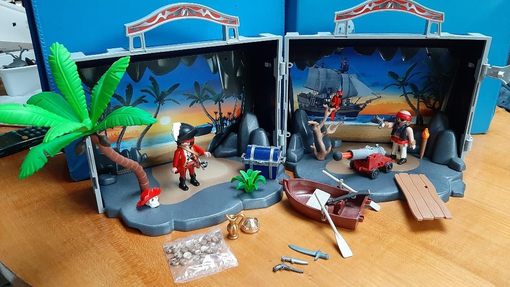 Playmobil Piraten Meeneem Koffer 5947 /5347 100% compleet!, Verzenden, Zo goed als nieuw, Complete set
