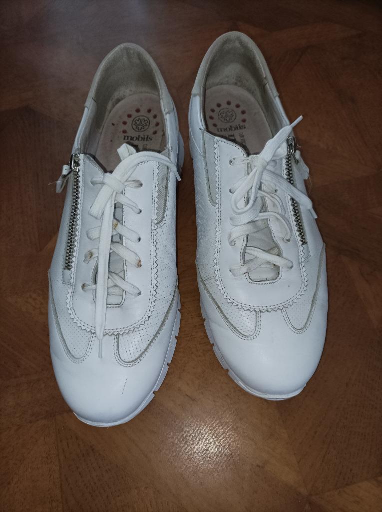 Mephisto Mobils leren sneakers wit maat 8 /41,5, Wit, Ophalen of Verzenden, Mobils, Sneakers of Gympen