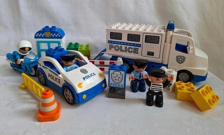 Duplo uitgebreide politie set : 5680 , 4963 , 10900, Ophalen of Verzenden, Gebruikt, Complete set, Duplo