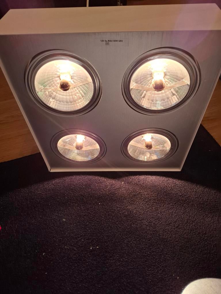 Philips Lirio Halogeen Opbouwspot met 4 Verstelbare Spots, Huis en Inrichting, Ophalen of Verzenden, Metaal of Aluminium, Halogeen