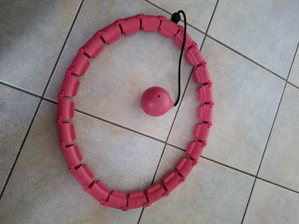 Fitness Hoelahoep met gewicht - Roze, Ophalen of Verzenden