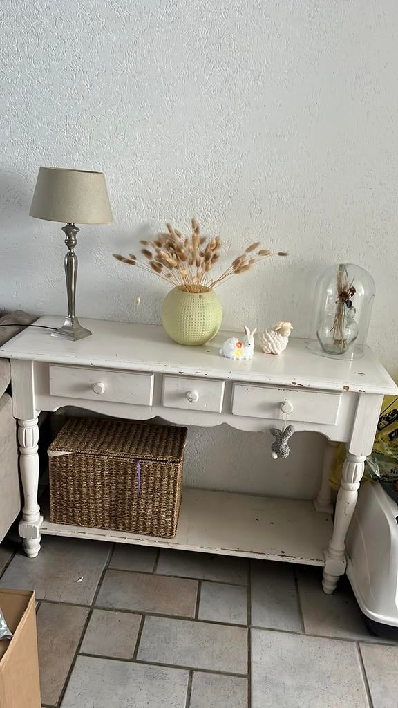 Side table, Huis en Inrichting, Tafels | Sidetables, Gebruikt, 100 tot 150 cm, Vintage, Ophalen of Verzenden