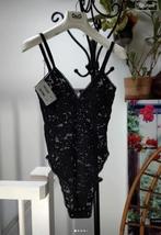 Wolford Zwarte Kanten Body S, Wolford, Ophalen of Verzenden, Zwart, Body of Korset