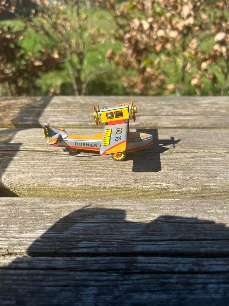 Blikken speelgoed vliegtuigje, Ophalen of Verzenden, Zo goed als nieuw, Auto, Overige merken