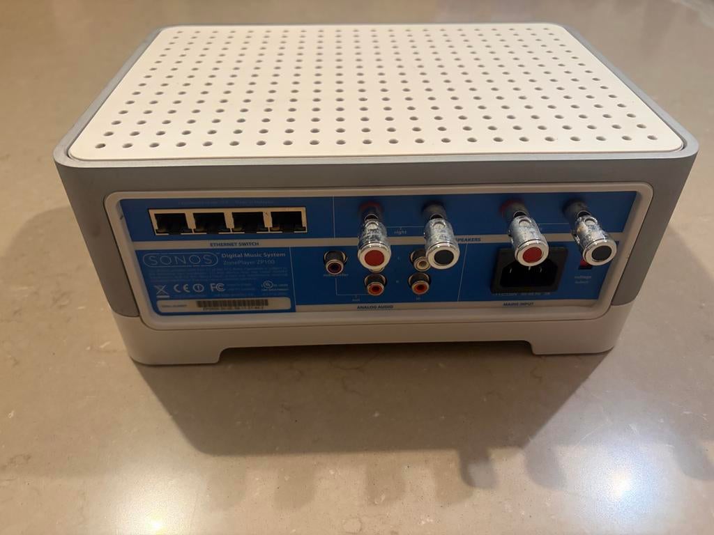 Sonos ZonePlayer ZP100 Versterker - Digitale Muziek Systeem, Gebruikt, 60 tot 120 watt, Stereo, Ophalen