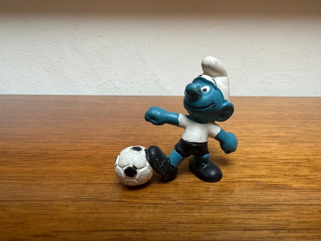 Voetballer Smurf, Ophalen of Verzenden, Gebruikt, Overige Smurfen, Poppetje, Figuurtje of Knuffel