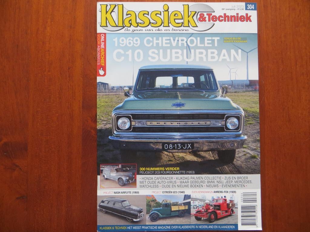 Klassiek & Techniek 304 Chevrolet C10 Suburban, Peugeot 203, Ophalen of Verzenden, Nieuw, Chevrolet