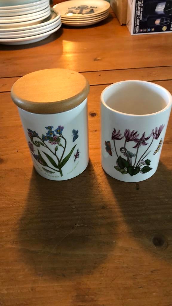 Portmeirion The Botanic Garden 2 voorraadpotjes, Ophalen, Overige typen, Zo goed als nieuw, Overige stijlen