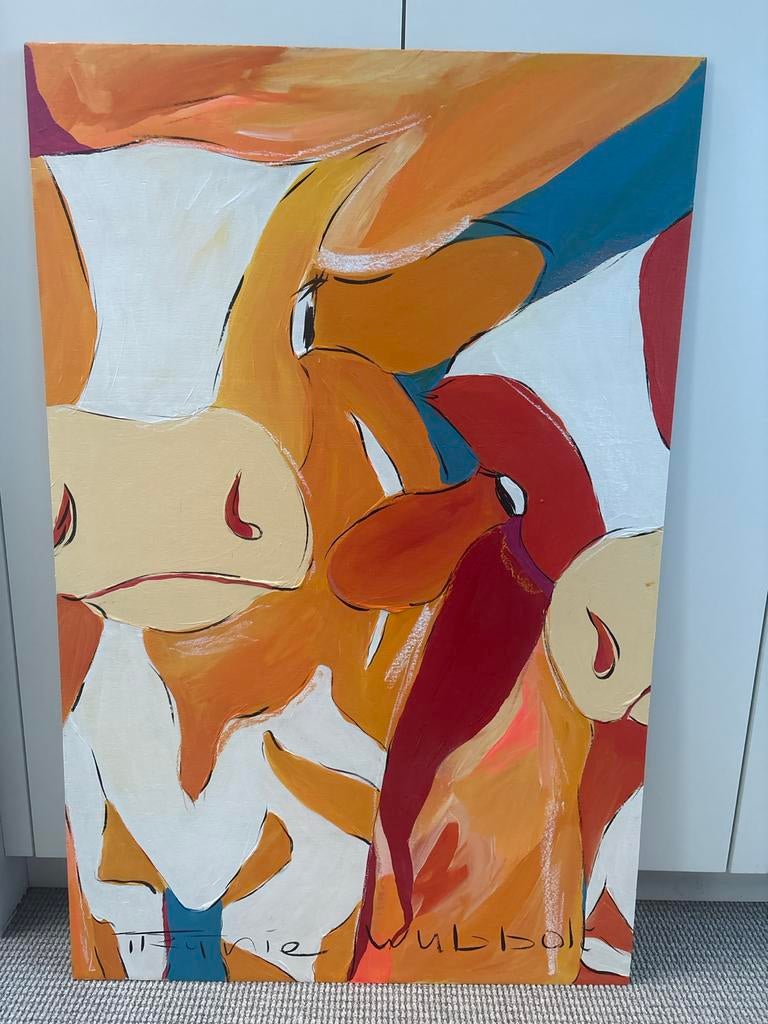Origineel Schilderij 'Metamorfose Koeien' van Trijnie Wubbol, Ophalen