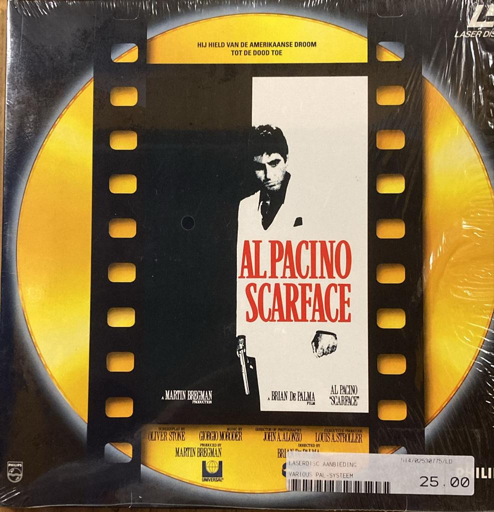 laserdisc Scarface met Al Pacino (PAL), Verzenden, Zo goed als nieuw, Film, Overige typen