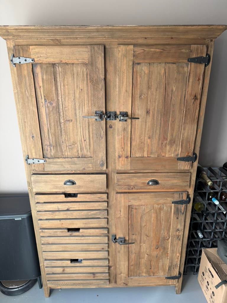 Grote keukenkast 124x200x45 hout, Ophalen, 50 tot 100 cm, Zo goed als nieuw, Minder dan 100 cm