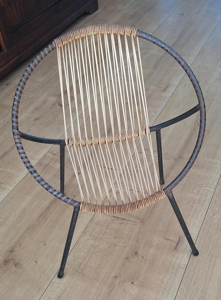 Gele vintage spaghetti stoel kindermaat, Ophalen