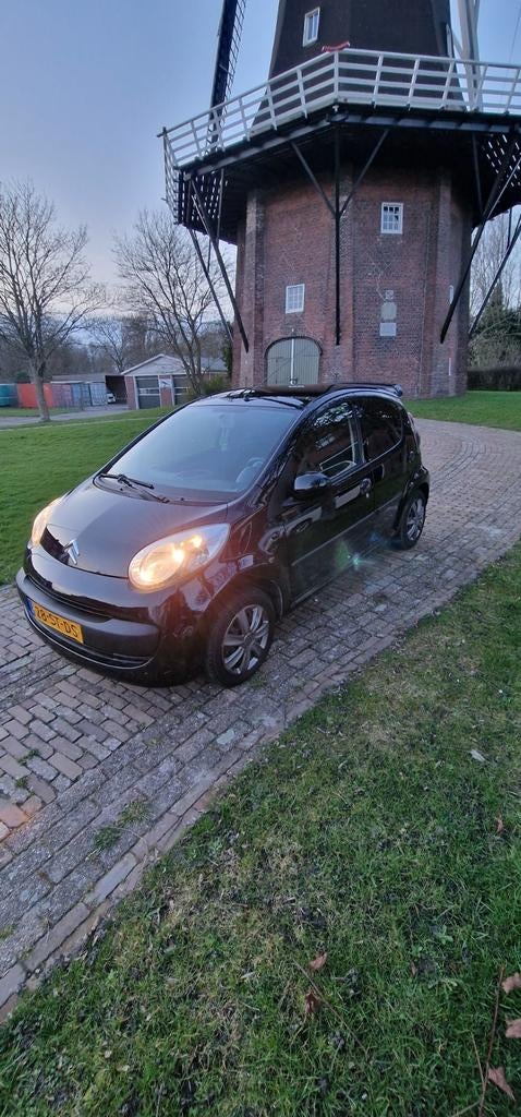 Citroën C1 1.0 5-DRS 2006 Zwart, Auto's, Voorwielaandrijving, Stof, Zwart, 4 stoelen
