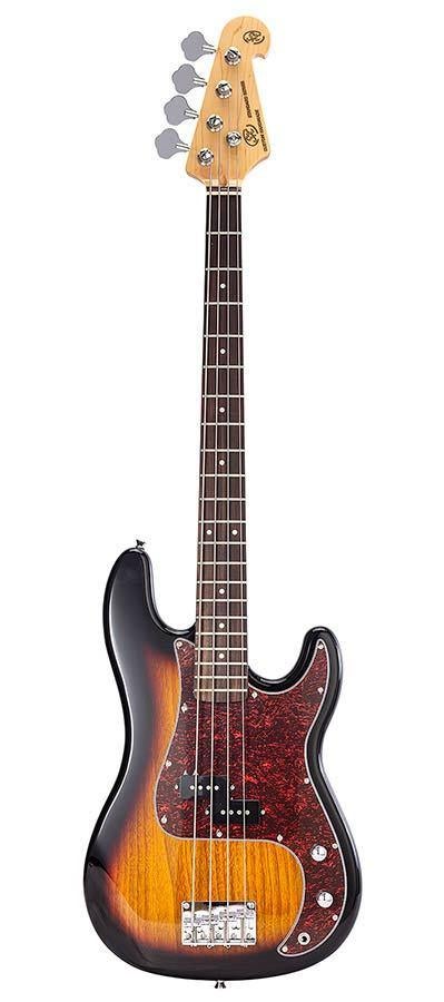 BD23TS SX P-style elektrische basgitaar 3 tone sunburst, ., Nieuw, ., .