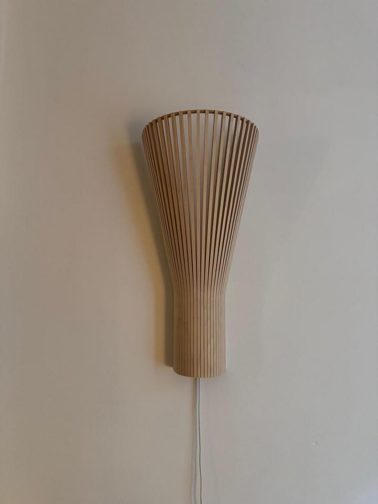 Secto Octo 4230 wandlamp met snoer naturel berk, Ophalen, Gebruikt, Hout, Scandinavisch design