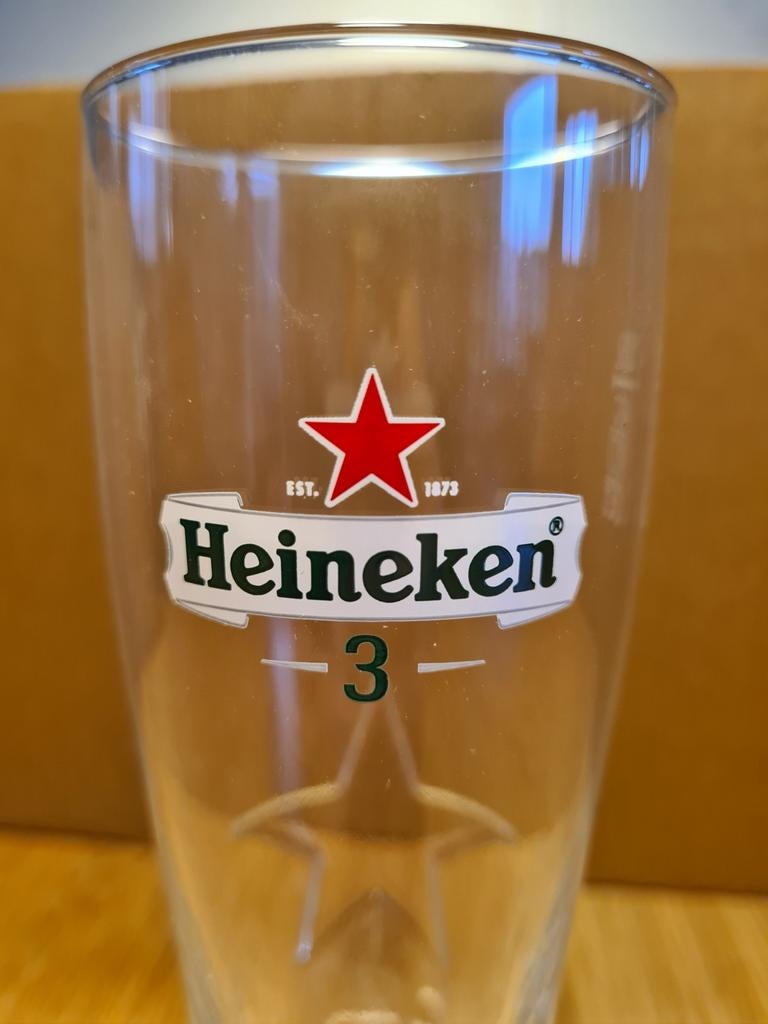 Heineken Light star glas, Verzamelen, Ophalen of Verzenden, Nieuw, Glas of Glazen, Heineken