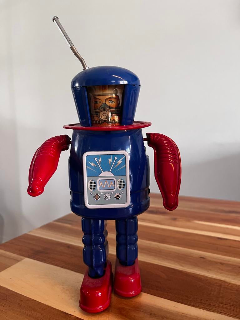Vintage retro Blikken Robot Speelgoed - Replica, Ophalen of Verzenden, Gebruikt