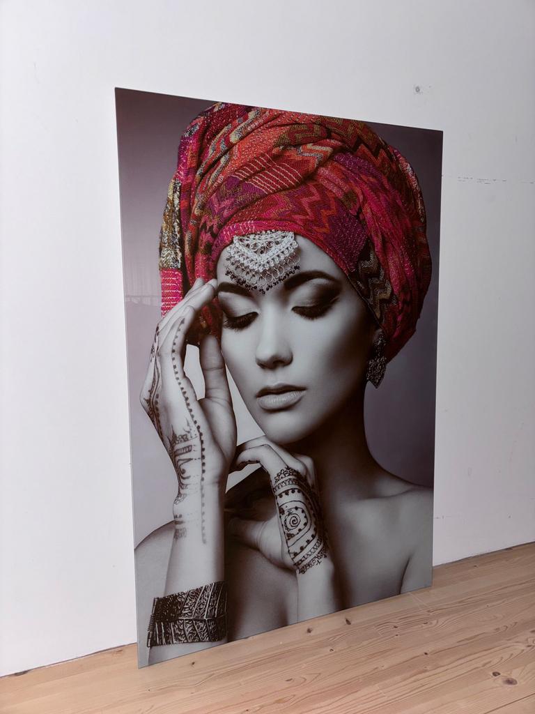 Schilderij met vrouw met hoofddoek, Ophalen, Zo goed als nieuw, Schilderij, 100 tot 125 cm