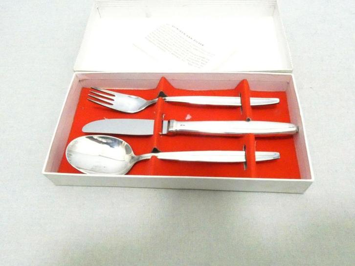 Nieuwpoort, verzilverd dinercouvert, mes/lepel/vork [137], Antiek en Kunst, Antiek | Bestek, Ophalen