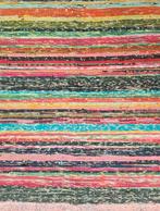 Handgeknoopt oosters Boho Kelim tapijt Stripes 107x170cm, Crème, 100 tot 150 cm, Onbekend, Zo goed als nieuw