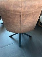 Comfortabele fauteuil in cognac kleur, Huis en Inrichting, Fauteuils, Gebruikt, 75 tot 100 cm, Ophalen of Verzenden, Stof