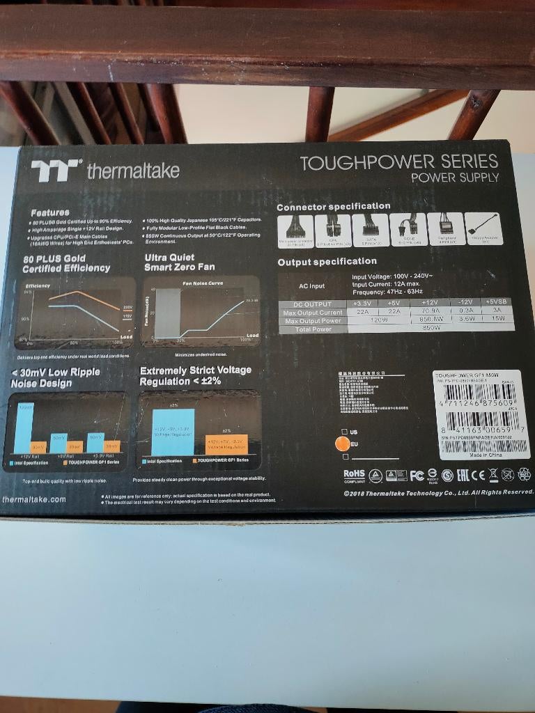 Power Supply. Thermaltake Toughpower 850W, Ophalen of Verzenden, Zo goed als nieuw